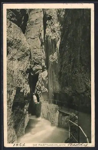 AK Partenkirchen, Wasserfall in der Partnachklamm