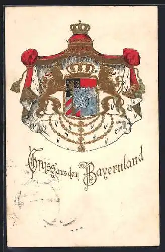 AK Wappen des Königreichs Bayern