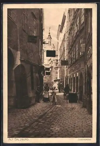 AK Salzburg, Blick in die Judengasse