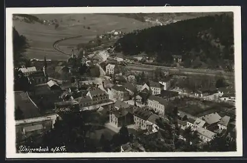 AK Weissenbach a. d. Tr., Ortsansicht aus der Vogelschau