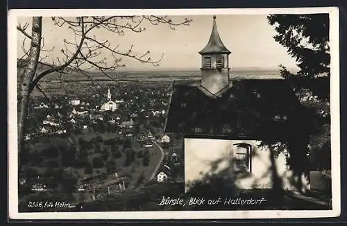 AK Dornbirn, Bürgle mit Blick auf Halterdorf