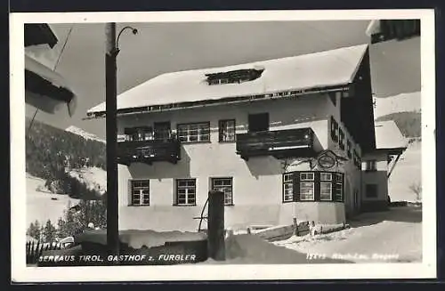 AK Serfaus /Tirol, Gasthof z. Furgler im Schnee