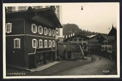 AK Hopfgarten, Geschäft Anton Thaler, Gasthof zum Pecklwirt