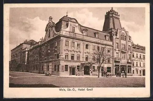 AK Wels /Ob.-Ö., Das Hotel Greif