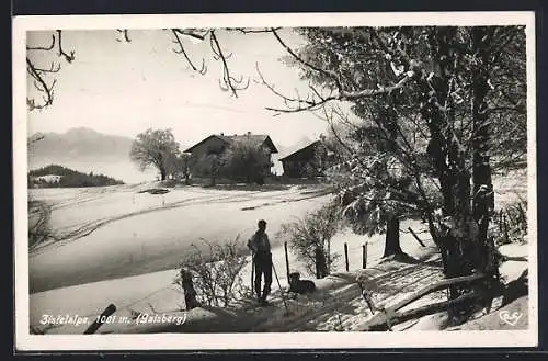 AK Salzburg, Zistelalpe /Gaisberg, Alpen-Gasthof M. Hauser im Schnee