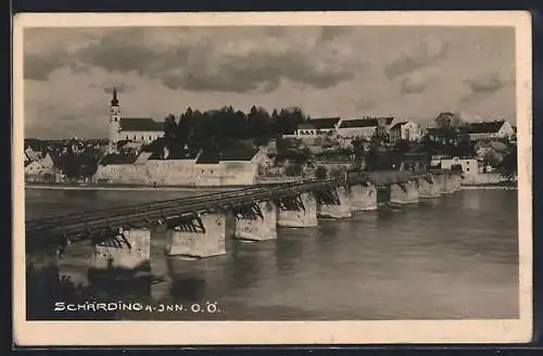 AK Schärding a. Inn, Ortsansicht über den Fluss