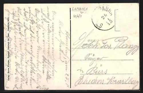 AK Lambach /Ob.-Oest., Ortsansicht aus der Vogelschau