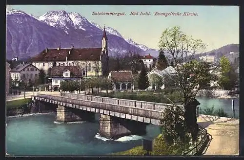 AK Bad Ischl, Blick zur Evangelischen Kirche