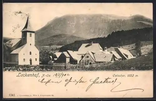 AK Lackenhof am Oetscher, Ortspartie mit Kirche