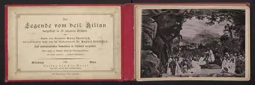 10 Fotografien Ansicht Würzburg, St. Kilians Festspiel 1889, Legende vom heil. Kilian, Szenendarstellungen