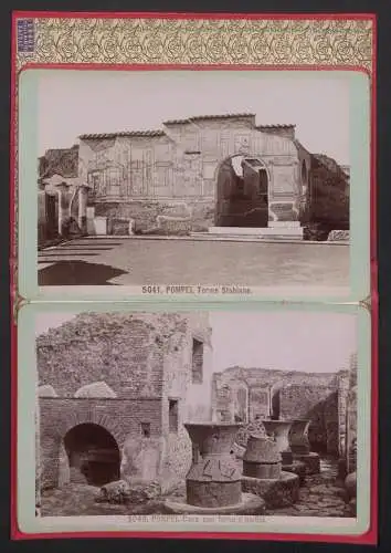 12 Fotografien Giacomo Brogi, Florence, Ansicht Pompei, Interno del Museo, Tempio di Venere, Term Stabiane, Anfiteatro