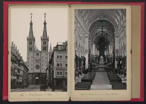 12 Fotografien Ernst Roepke, Wiesbaden, Ansicht Würzburg, Haus zum falken, Rathaus, Dom, Marienkirche, Schloss, Käpple