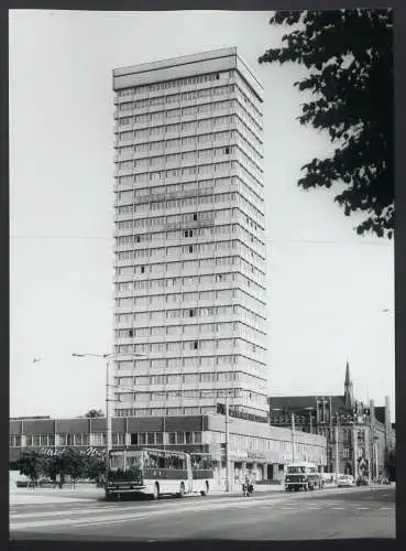 12 Fotografien Ansicht Frankfurt / Oder, Herausgeber PGH Film und Bild Berlin, Wohnkomplex Hansa-Nord, Friedensbrücke