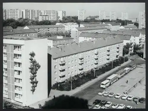 12 Fotografien Ansicht Frankfurt / Oder, Herausgeber PGH Film und Bild Berlin, Wohnkomplex Hansa-Nord, Friedensbrücke