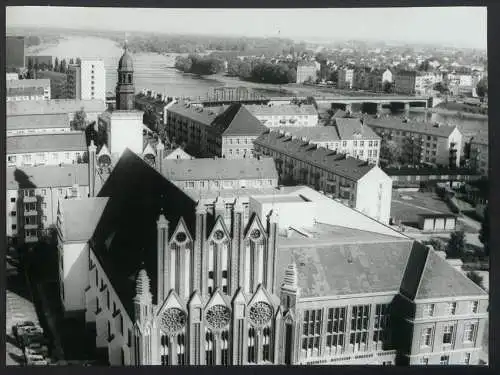 12 Fotografien Ansicht Frankfurt / Oder, Herausgeber PGH Film und Bild Berlin, Wohnkomplex Hansa-Nord, Friedensbrücke