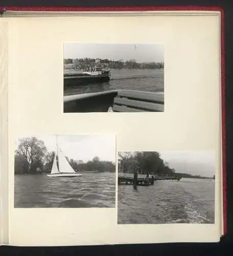 2 Fotoalben mit 237 Fotografien, Ansicht West-Berlin, 1964, Zentralflughafen Tempelhof, Olympiastadion, Kudamm, Bhf Zoo