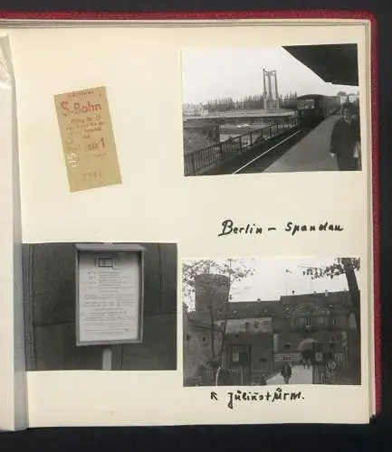 2 Fotoalben mit 237 Fotografien, Ansicht West-Berlin, 1964, Zentralflughafen Tempelhof, Olympiastadion, Kudamm, Bhf Zoo