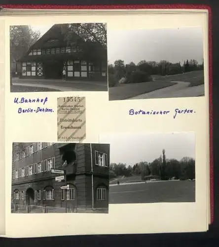 2 Fotoalben mit 237 Fotografien, Ansicht West-Berlin, 1964, Zentralflughafen Tempelhof, Olympiastadion, Kudamm, Bhf Zoo