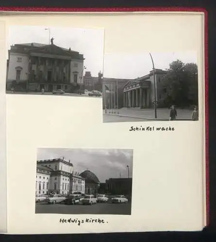 2 Fotoalben mit 237 Fotografien, Ansicht West-Berlin, 1964, Zentralflughafen Tempelhof, Olympiastadion, Kudamm, Bhf Zoo