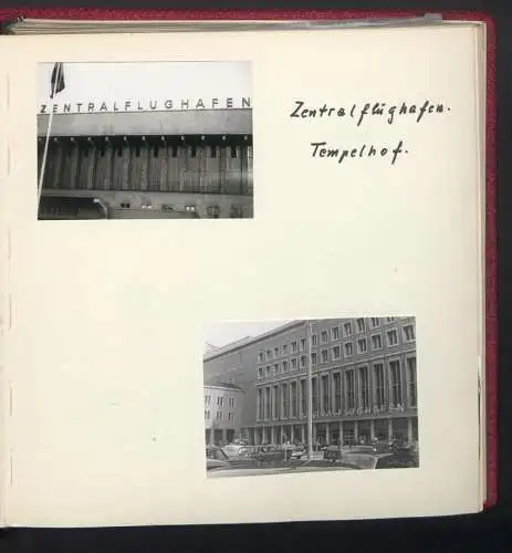 2 Fotoalben mit 237 Fotografien, Ansicht West-Berlin, 1964, Zentralflughafen Tempelhof, Olympiastadion, Kudamm, Bhf Zoo