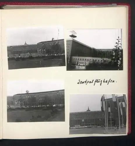 2 Fotoalben mit 237 Fotografien, Ansicht West-Berlin, 1964, Zentralflughafen Tempelhof, Olympiastadion, Kudamm, Bhf Zoo