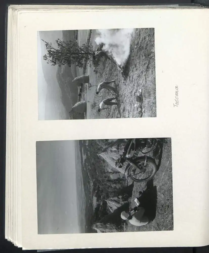 Fotoalbum mit 148 Fotografien, NSU Fox, Klaus Hermmans, Studienreise nach Italien für die Zeitschrift Der Fährmann 36