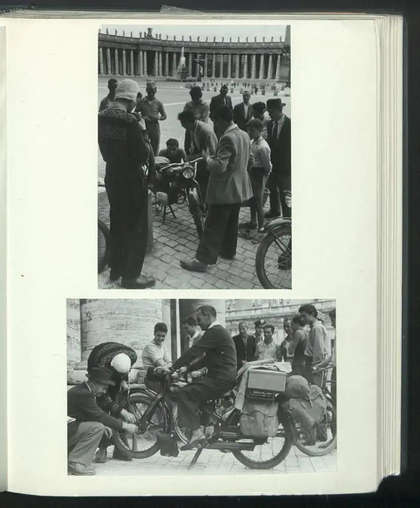 Fotoalbum mit 148 Fotografien, NSU Fox, Klaus Hermmans, Studienreise nach Italien für die Zeitschrift Der Fährmann 55