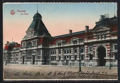 AK Tournai, La gare, Fassade des Bahnhofs