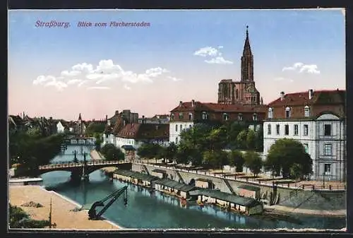 AK Strassburg, Blick vom Fischerstaden