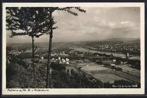 AK Koblenz, a. Rh., Blick vom Rittersturz