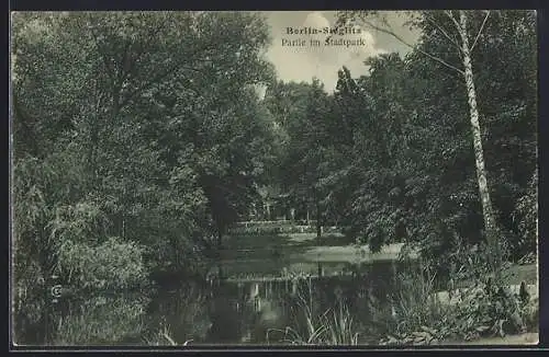 AK Berlin-Steglitz, Partie im Stadtpark