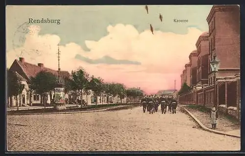 AK Rendsburg, Strasse an den Kasernen