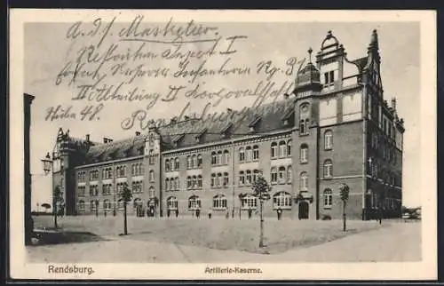 AK Rendsburg, Artillerie-Kaserne, Gesamtansicht