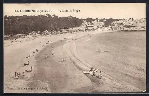 AK La Couronne, Vue de la plage