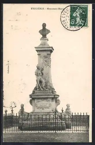 AK Eyguières, Monument Monier