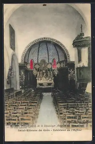 AK Saint-Étienne-du-Grès, Intérieur de l`église