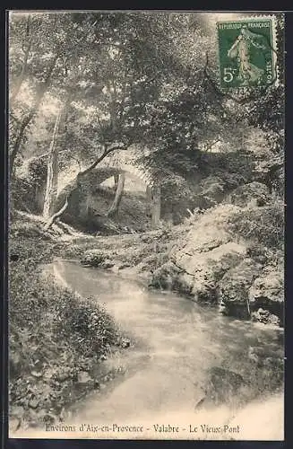 AK Valabre, Le Vieux-Pont et la rivière en forêt