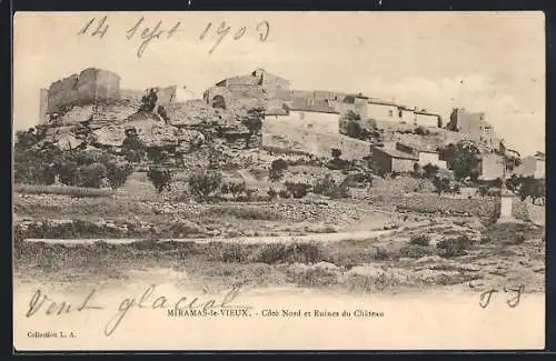 AK Miramas-le-Vieux, Côté Nord et Ruines du Château