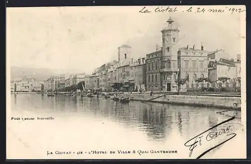 AK La Ciotat, l`Hôtel de Ville & Quai Ganteaume