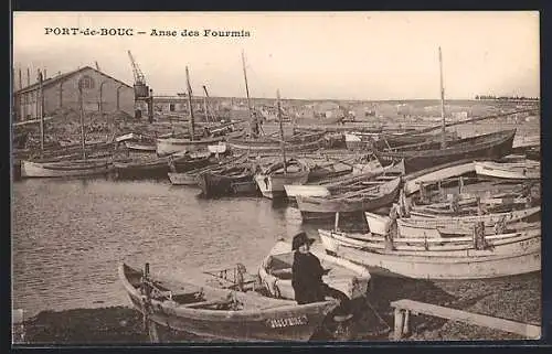 AK Port-de-Bouc, Anse des Fourmis avec bateaux amarrés