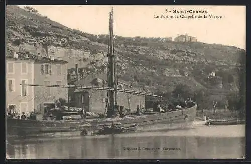 AK Saint-Chamas, Le Port et la Chapelle de la Vierge