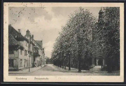 AK Rendsburg, Partie in der Prinzenstrasse