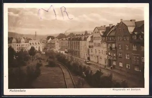 AK Marktredwitz, Klingerstrasse mit Stadtpark