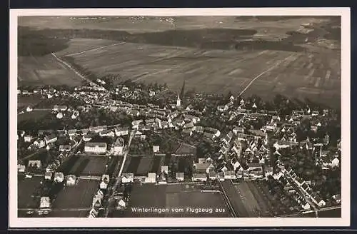 AK Winterlingen, Ortsansicht vom Flugzeug aus