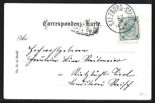 Lithographie Gosausee, Gosauschmied