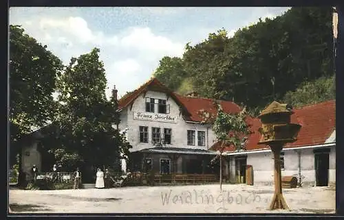 AK Weidlingbach, Partie am Gasthaus