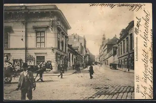 AK Wien, Blick in die Lerchenfelderstrasse