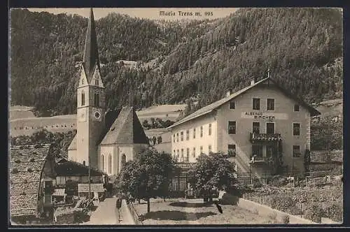 AK Freienfeld, Kirche Maria Trens, Albergo Bircher