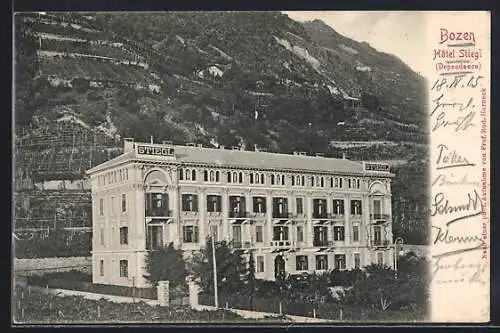 AK Bozen, Hotel Stiegl (Dependance), Gebäudeansicht