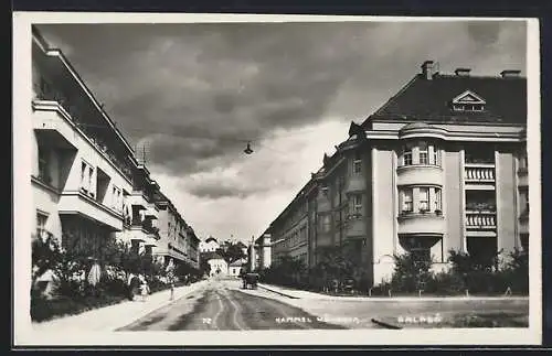 AK Uzhorod, Strassenpartie mit Wohnhäusern